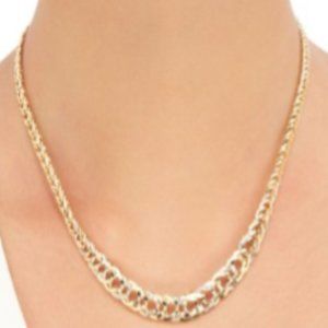 GRADUATED OPEN LINK 14K GOLD  NECKLACE